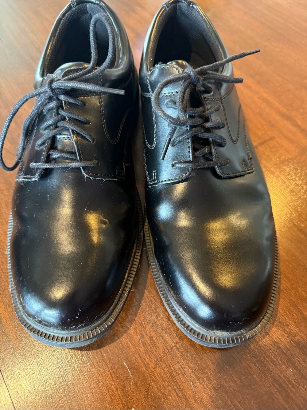 Men’s Black Leather Derby Lace-Up Dress Shoes